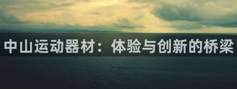 凯捷体育集团E.ON：中山运动器材：体验与创新的桥梁